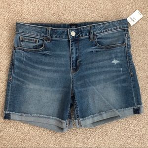 NWT Distressed Denim Shorts